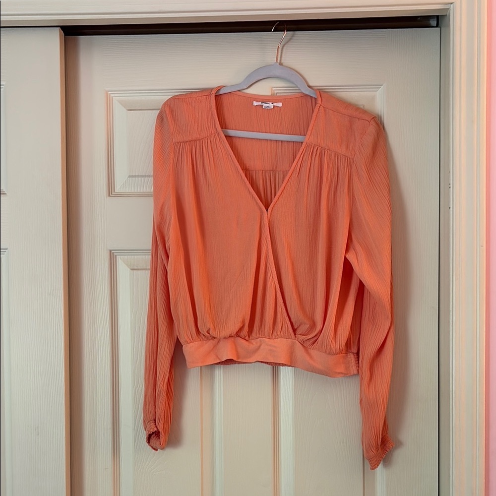O'Neill Coral Long Sleeve Tie Front Blouse